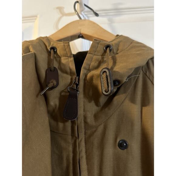 Polo Ralph Lauren Oil Cloth Hunting Shooting Rain Field Jacket Brown Size Large - Picture 11 of 13